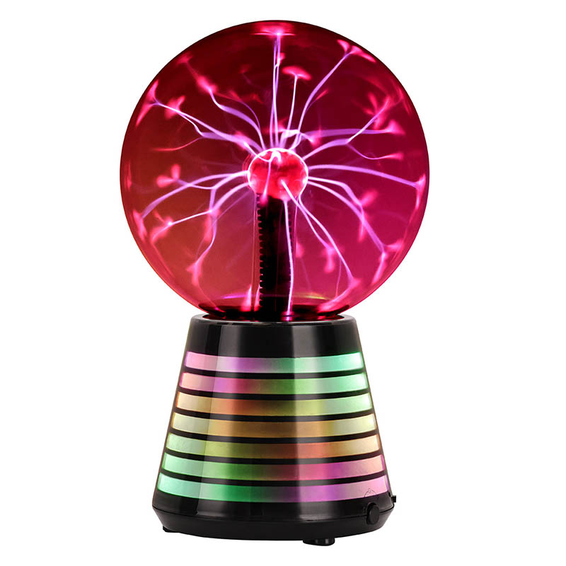 6 Inch Red Light Plasma Ball with RGB Base