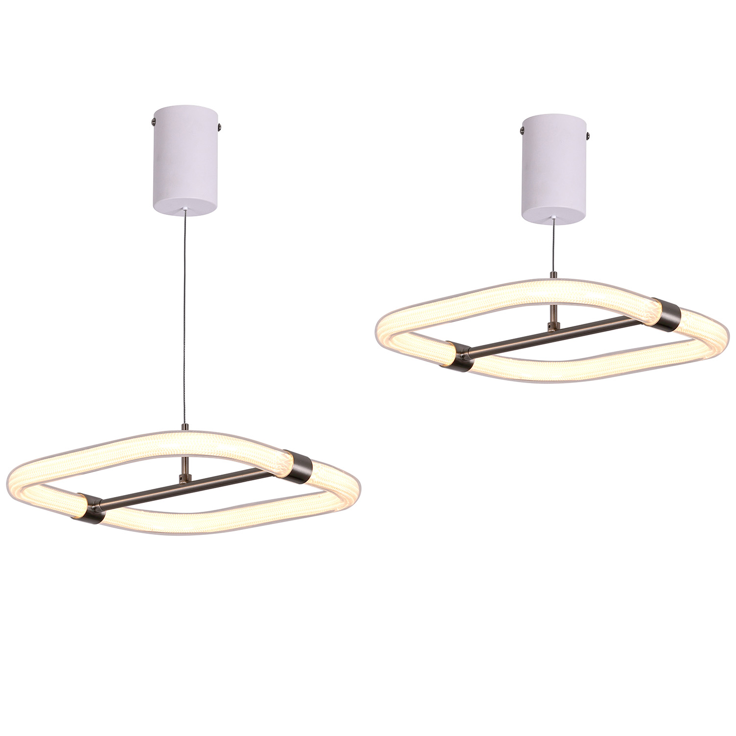 Adjustable LED Pendant Lamp with Square Shade