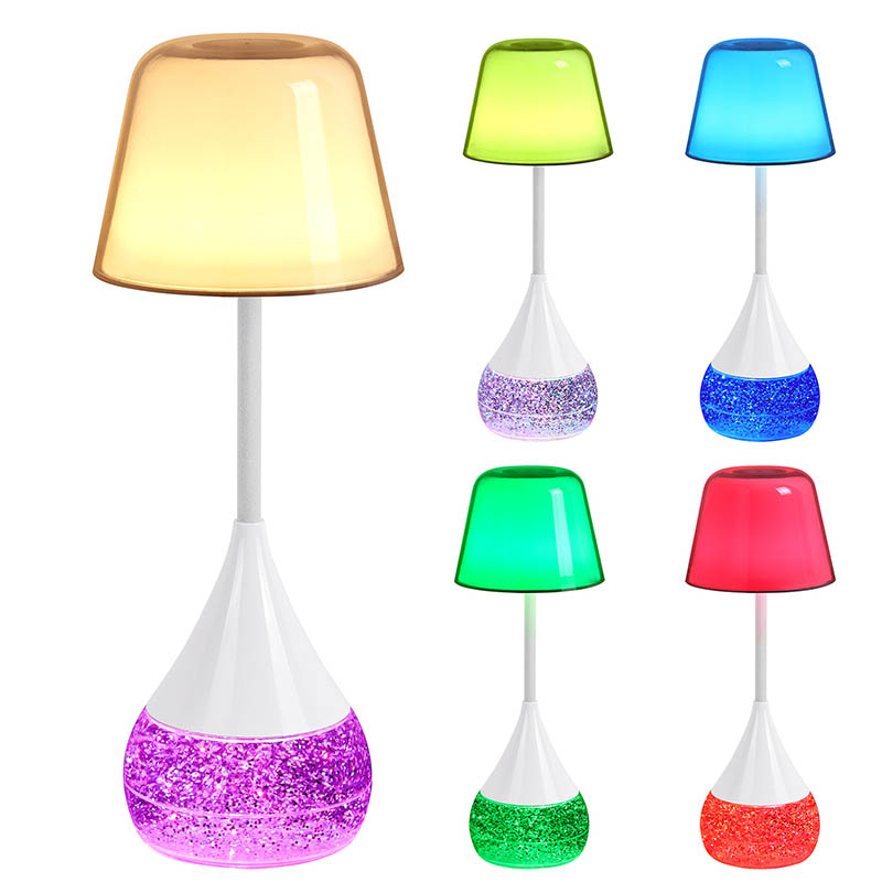 Elegance and Innovation Led Desk Lamp With RGB Glitter Base