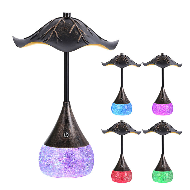 Retor Led Desk Lamp With RGB Glitter Base