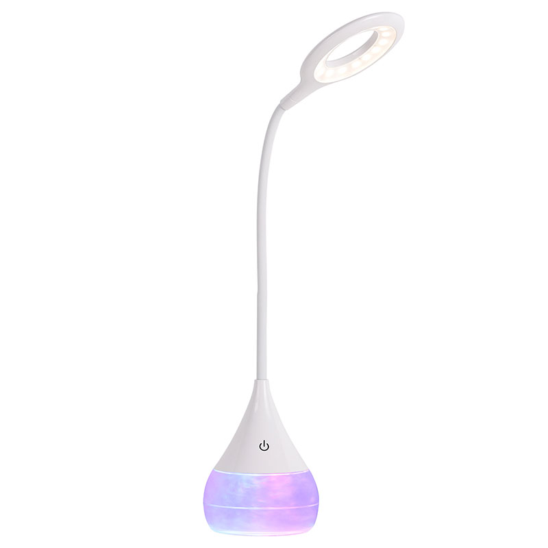 RGB Cloudy Liquid Base LED Desk Lamp with Adjustable Shade