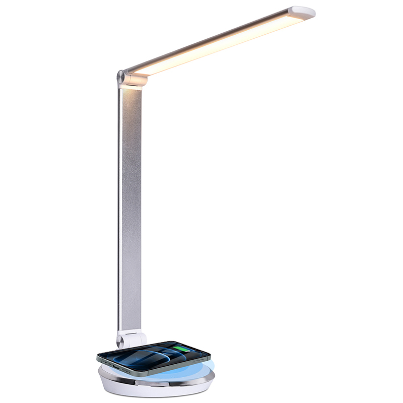 USB Port Led Desk Lamp with Wireless Charger