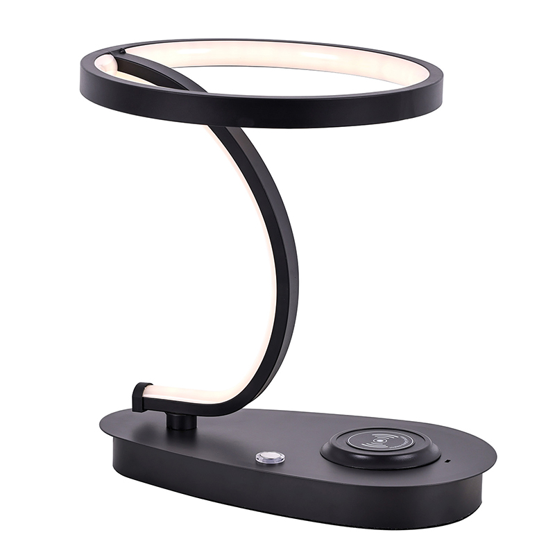 Wireless Charger LED Desk Lamp with Ring Shade