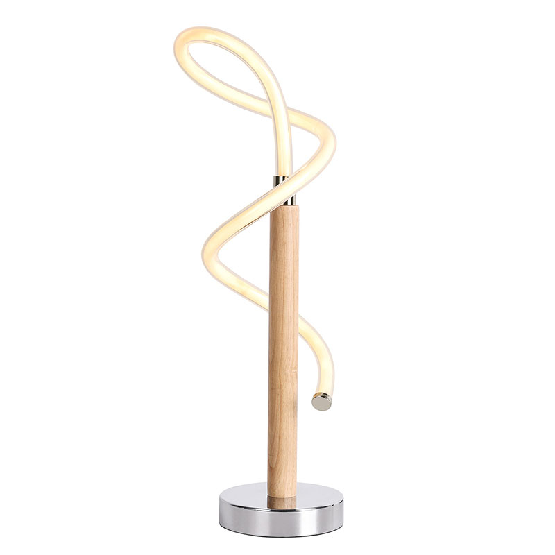 Wood LED Desk Lamp with 360 Degree Lighting